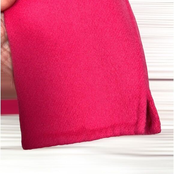 NWT AVERARDO BESSI Italy Boiled Wool Short Jacket 3/4 Sleeves Raspberry Pink - Picture 9 of 14